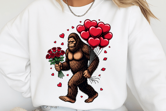 Bigfoot Valentine's DTF Transfer