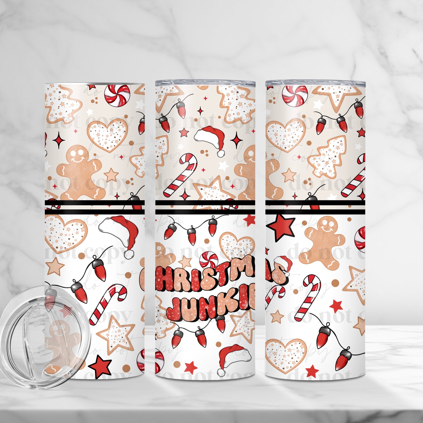 Christmas Junkie cookie 20 oz tumbler