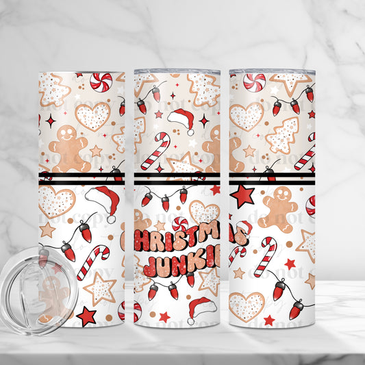 Christmas Junkie cookie 20 oz tumbler
