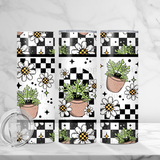 Checkered Plant 20 oz tumbler