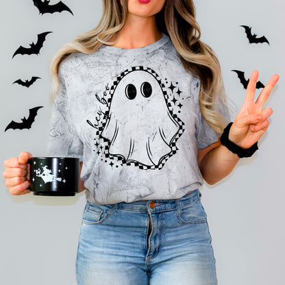 Hey Boo Checkered Ghosts