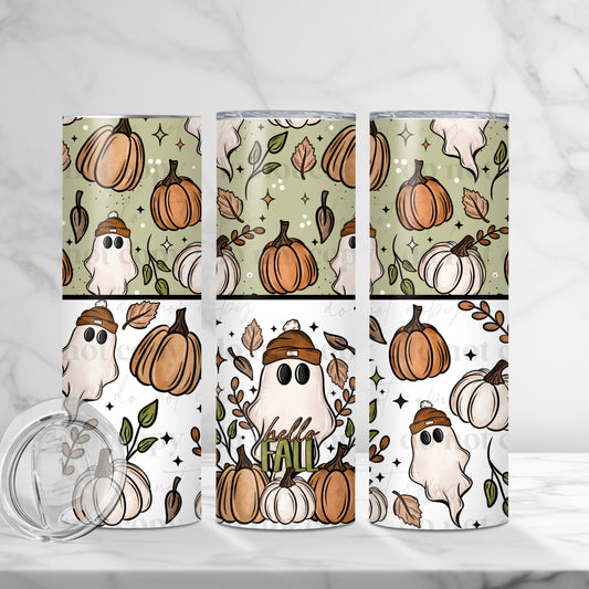 Hello Fall Ghost 20 oz tumbler