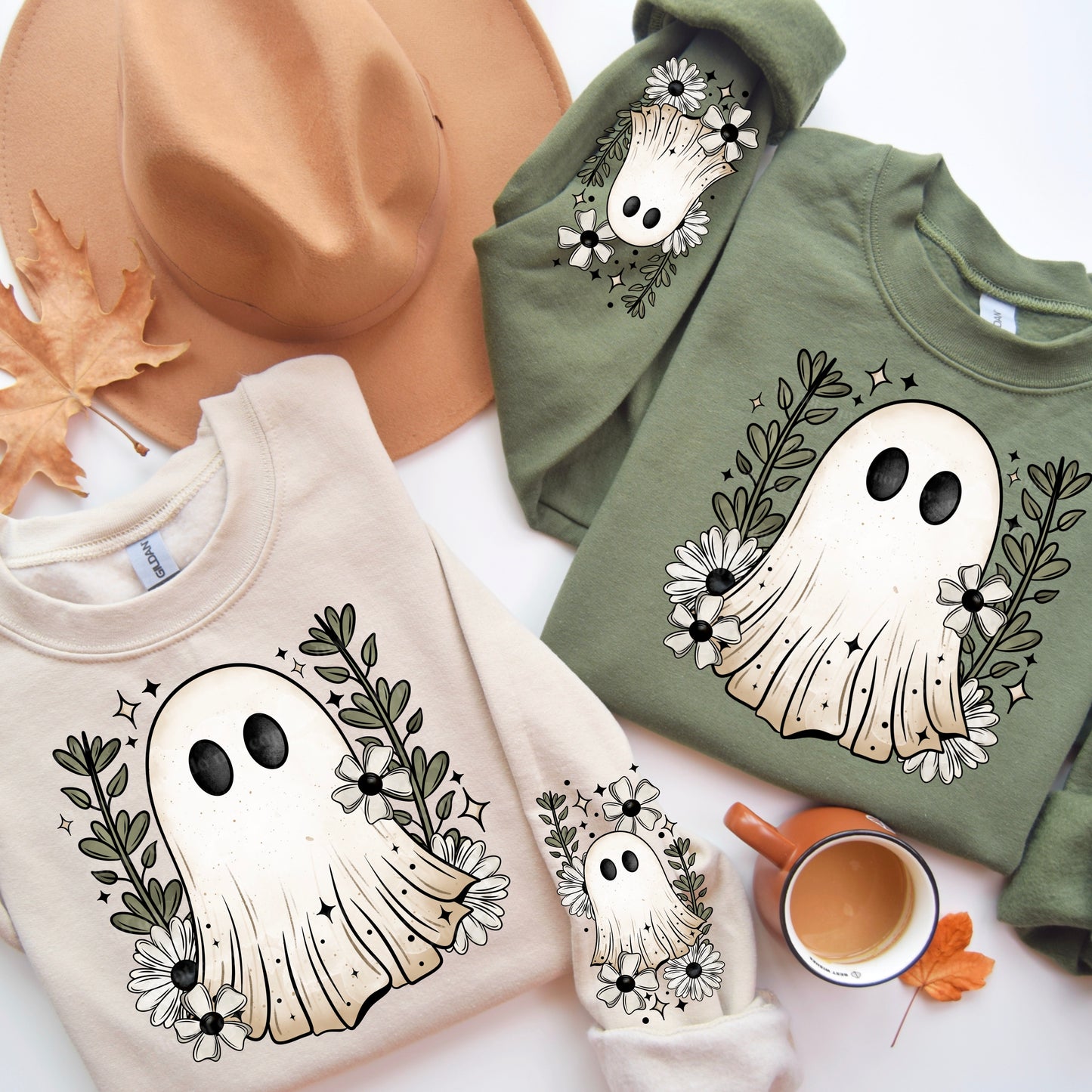 Boho Floral Fall Ghost