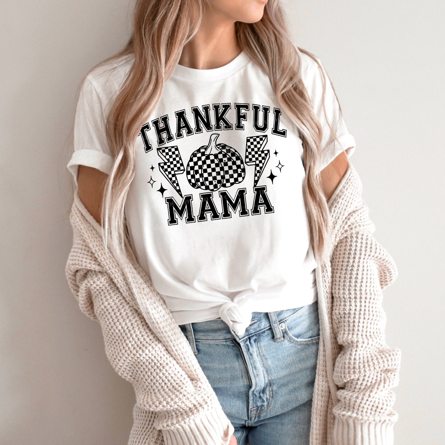 Thankful Mama Checkered