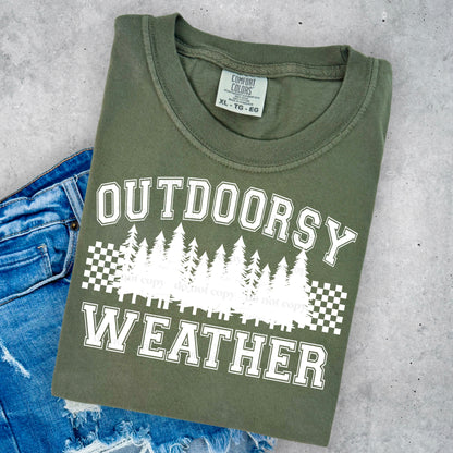 Outdoorsy Weather Checkered Camping