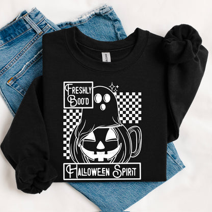 Freshly Booed Halloween Checkered