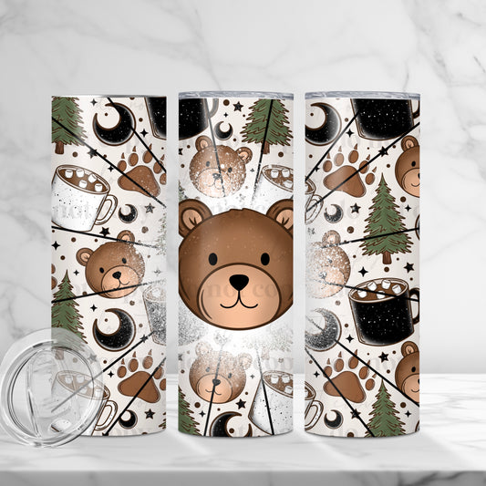 Outdoor Camping Bear 20 oz tumbler