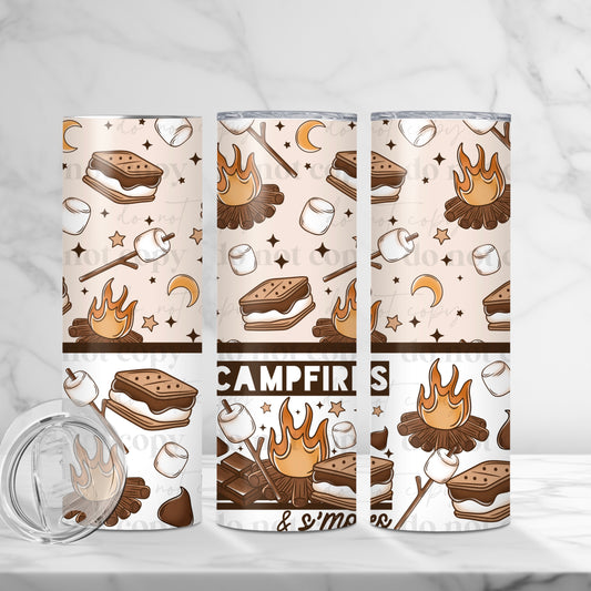 Campfire and Smores 20 oz tumbler