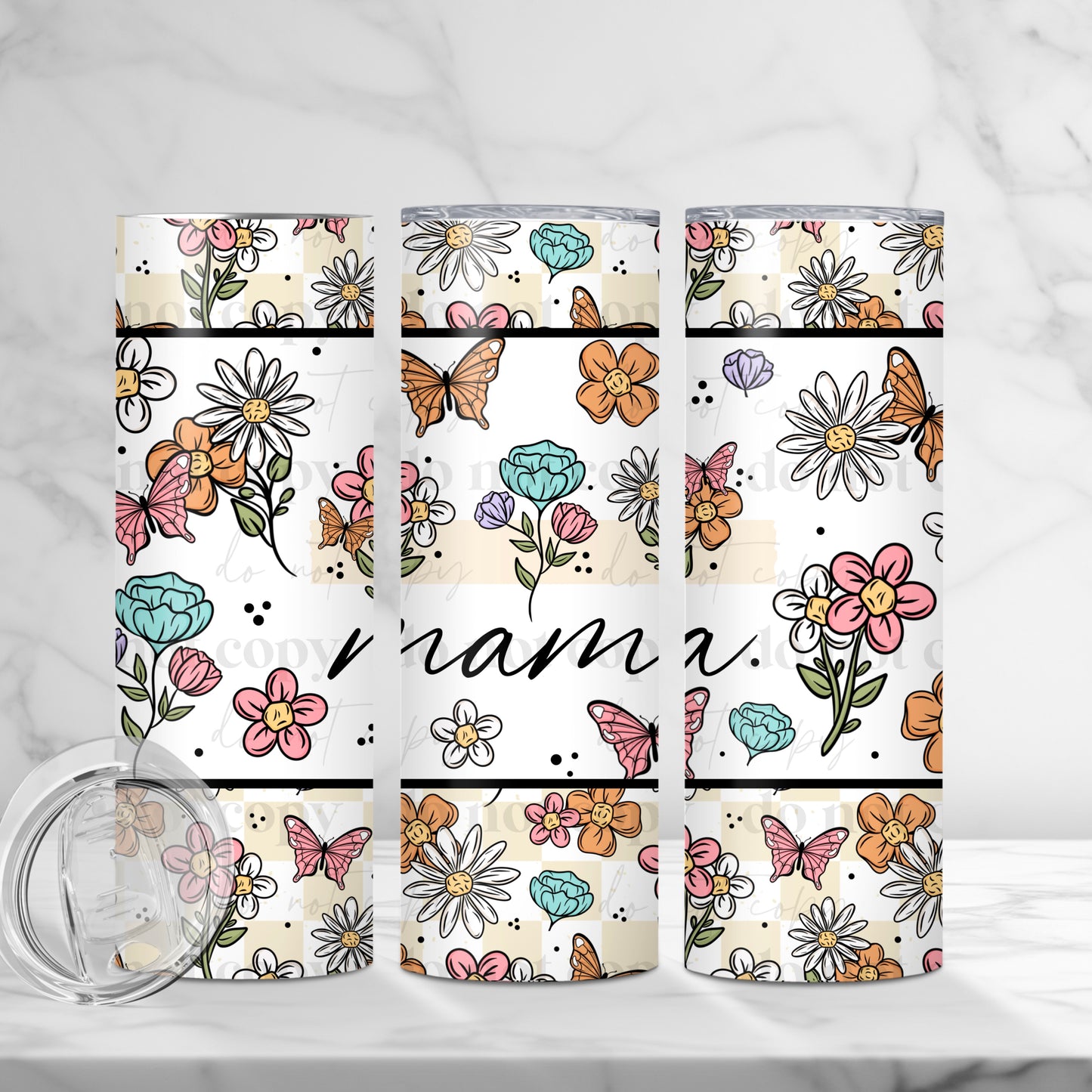 Floral Mama 20 oz tumbler