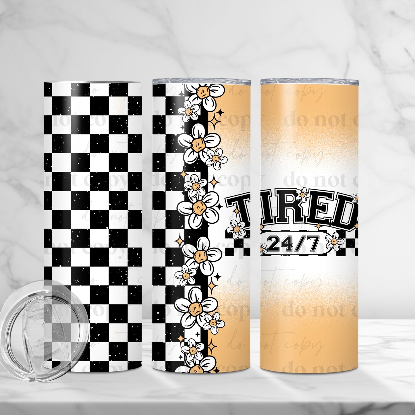 Tired 24/7 20 oz tumbler