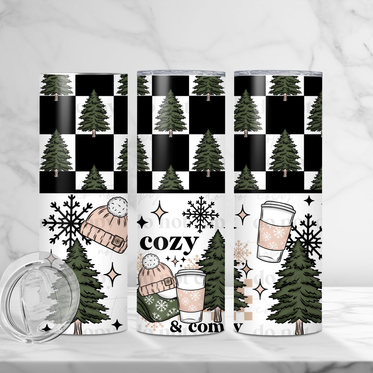 Comfy and Cozy Winter 20 oz tumbler