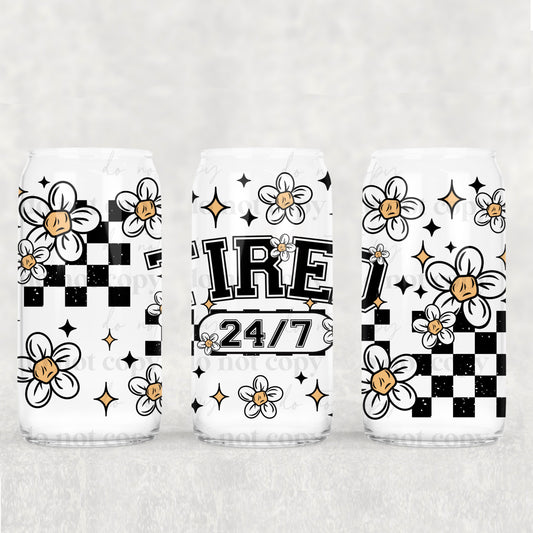 Tired 24/7 UV DTF 16 oz Cup Wrap