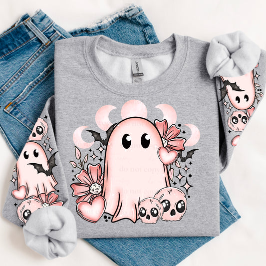 Pink Floral Hearts Ghost