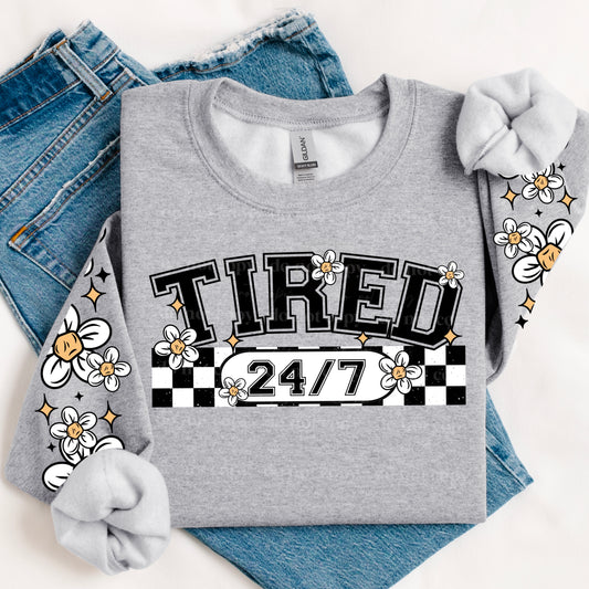 Tired 24/7 Checkered Floral
