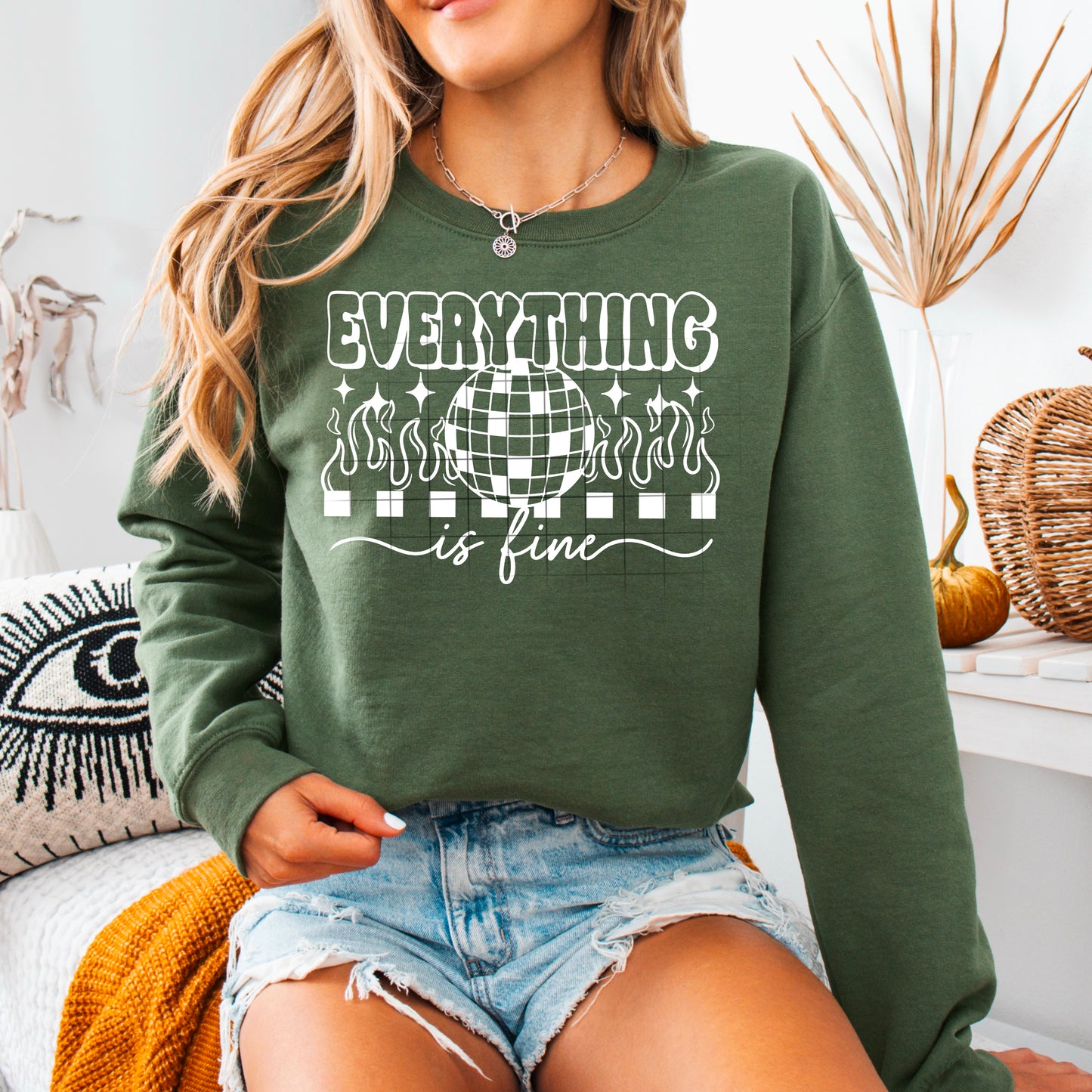 Everything is Fine Disco Ball and Flames