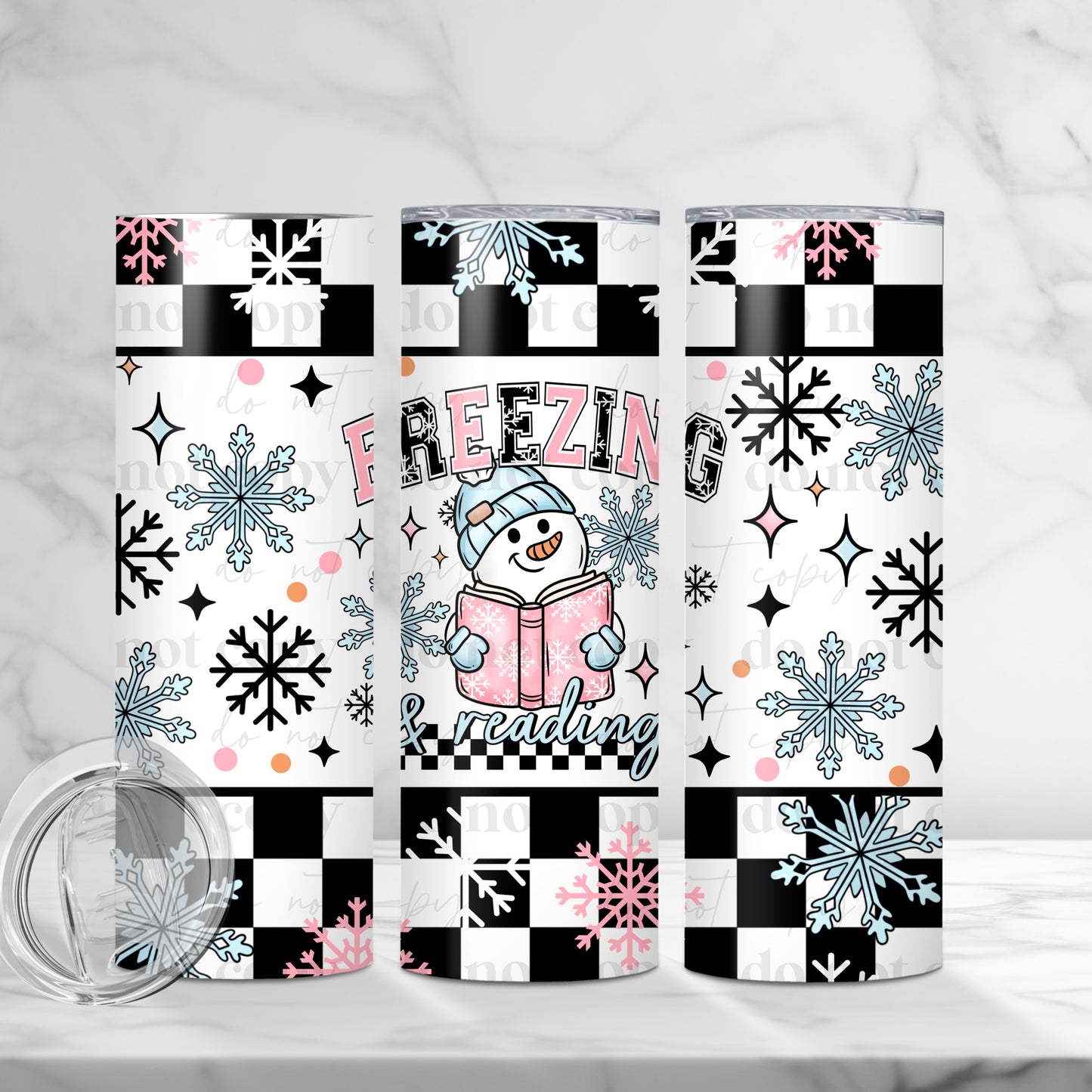 Freezing and Reading 20 oz tumbler