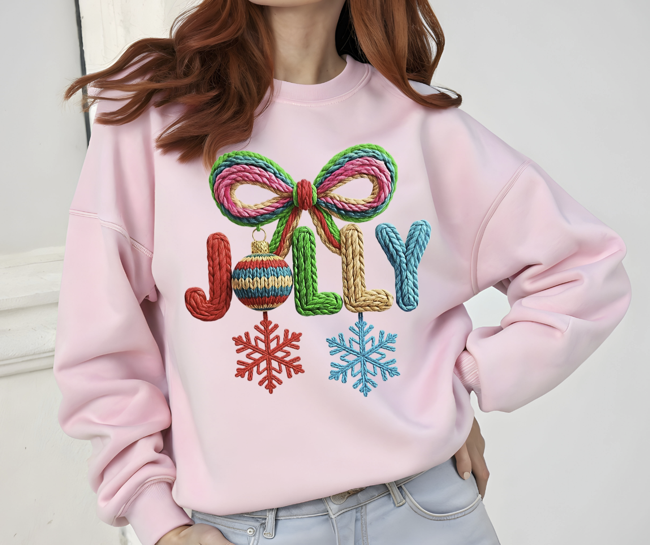 Jolly Faux Yarn DTF Print