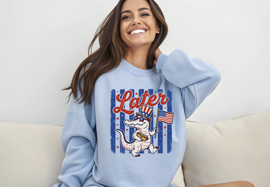 Later Gator Patriotic DTF Transfer