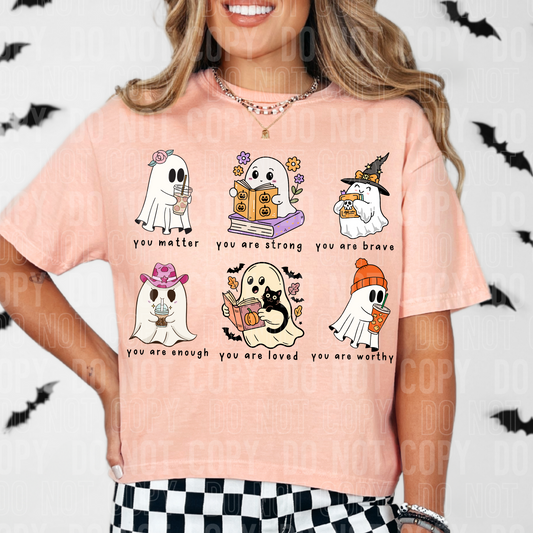 Motivational Halloween Ghost DTF transfer