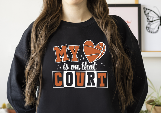My Heart is on that Court Basketball DTF Transfer