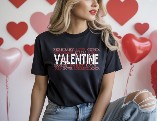 Valentines Words DTF Transfer