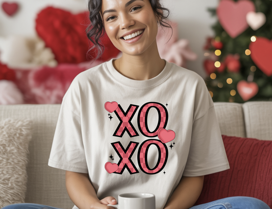 XOXO checkered DTF Transfer