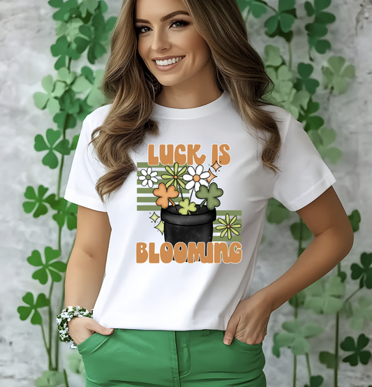 Luck is Blooming St Patrick's Day DTF Transfer