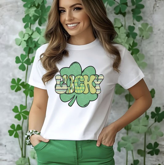 St Patrick's Day Lucky shamrock clover DTF Transfer