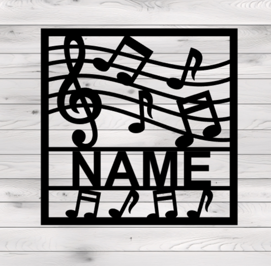 Music Note Metal Plasma Cut Sign