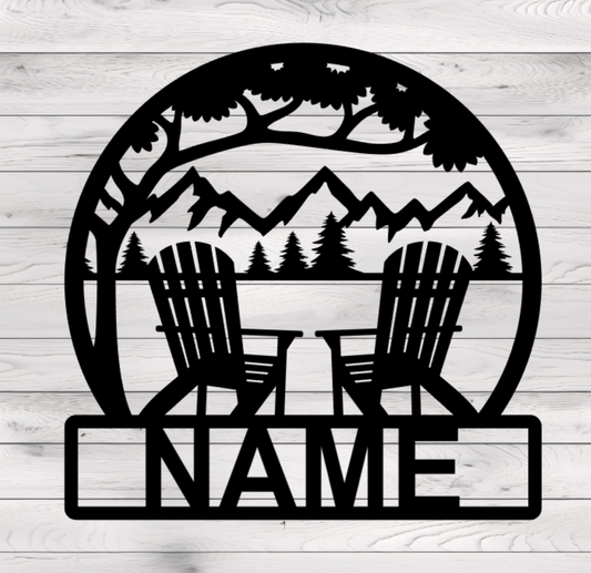 Adirondack Chair Metal Plasma Cut Sign