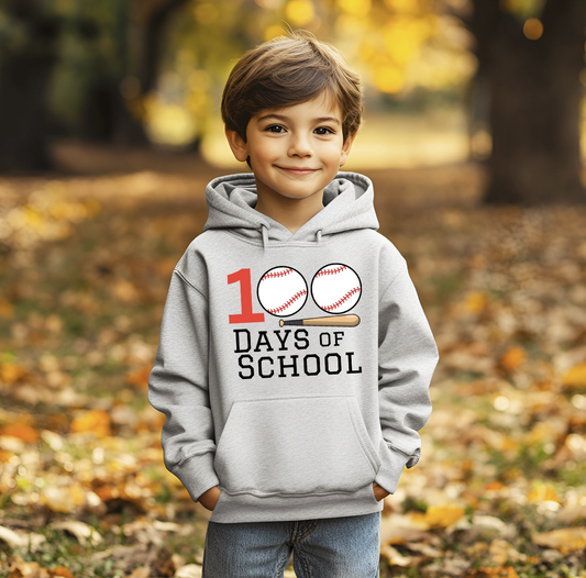100 Days of School Baseball DTF Transfer