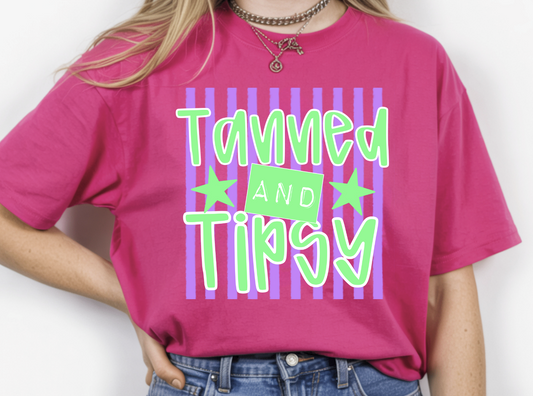 Tanned and Tipsy DTF Transfer
