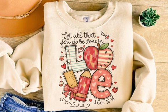 Let all that you do be done in Love DTF Transfer