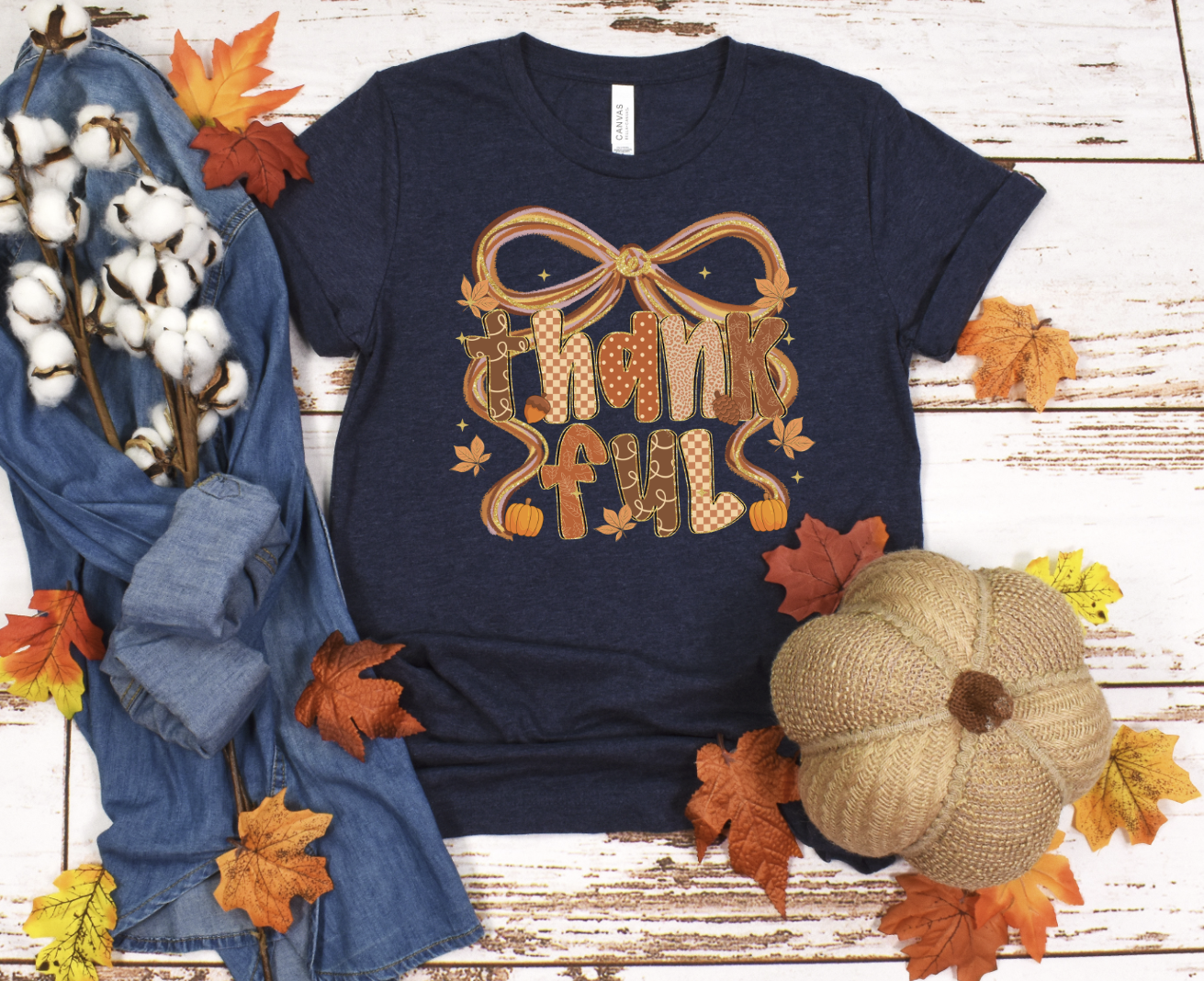 DTF transfer Thankful Coquette Bow