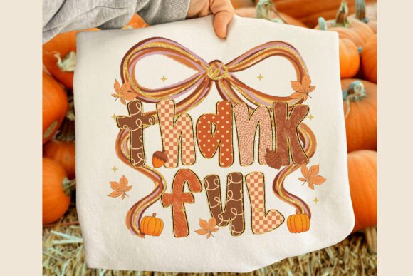 DTF transfer Thankful Coquette Bow