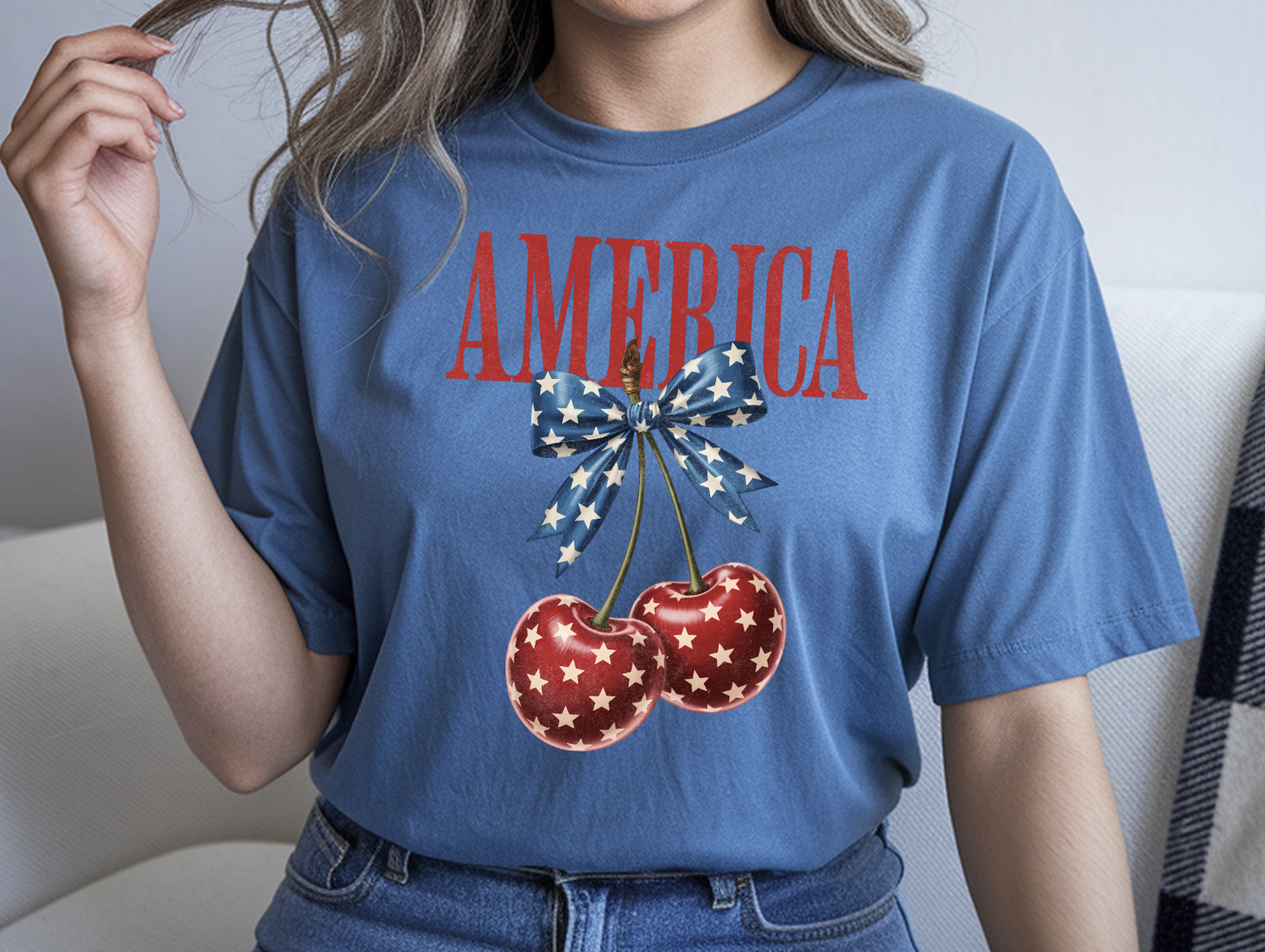 America Cherries DTF Transfer