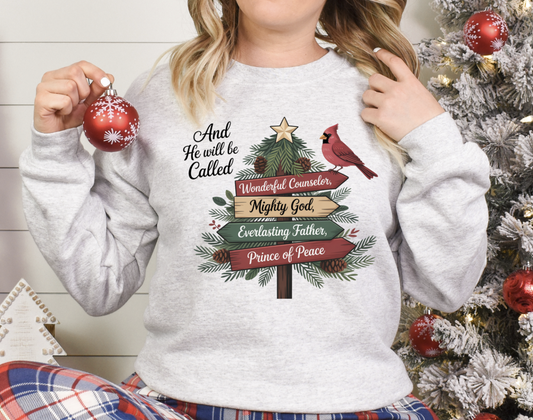 And he will be called Wonderful, Jesus Names Christmas DTF transfer