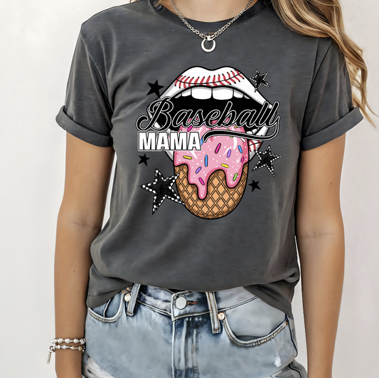 Baseball Mama Drip DTF Transfer