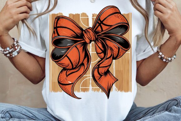 Basketball Coquette Bow DTF Transfer