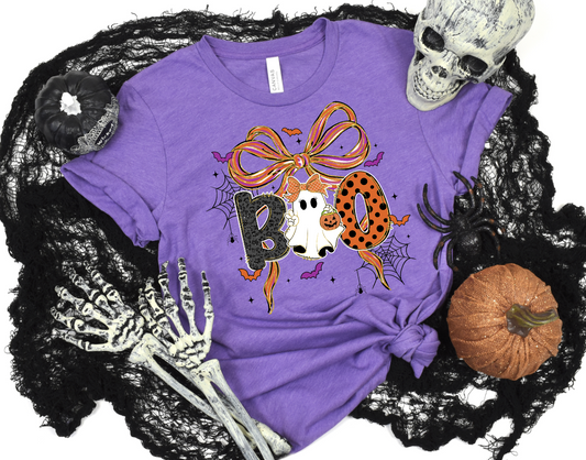 DTF transfer Boo Halloween Coquette Bow