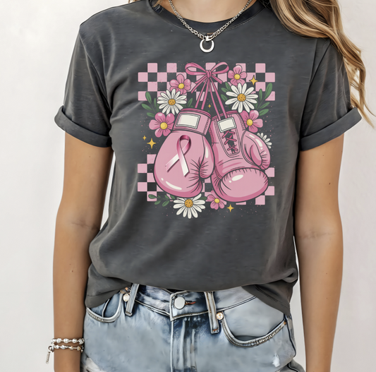 Breast cancer awareness boxing gloves