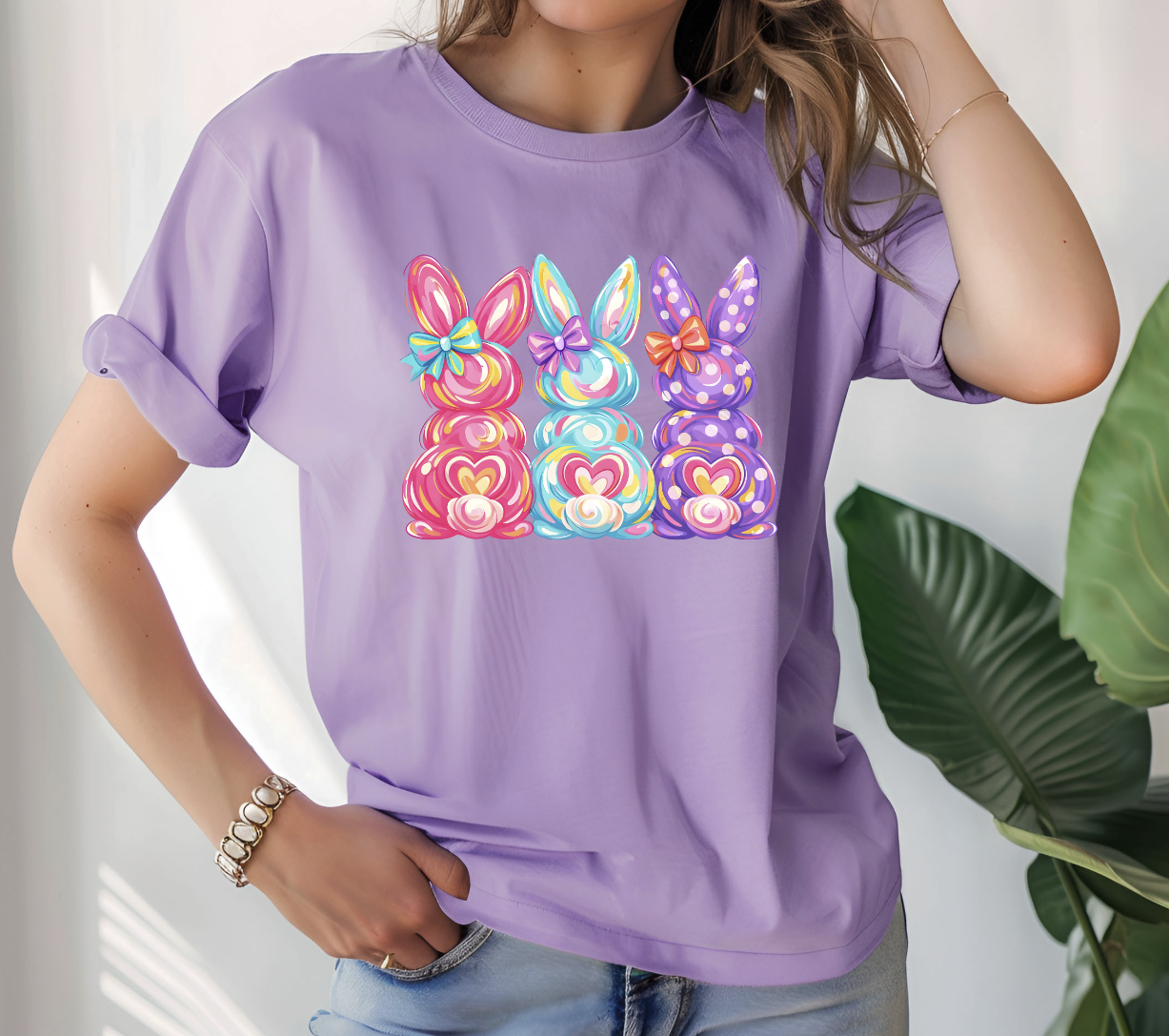 Bright Easter Bunnies DTF Transfer