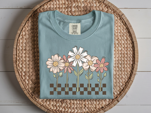 Floral Checkered DTF Transfer