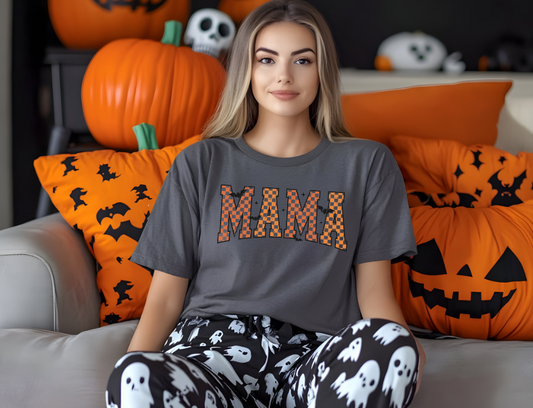 Checkered Halloween Mama