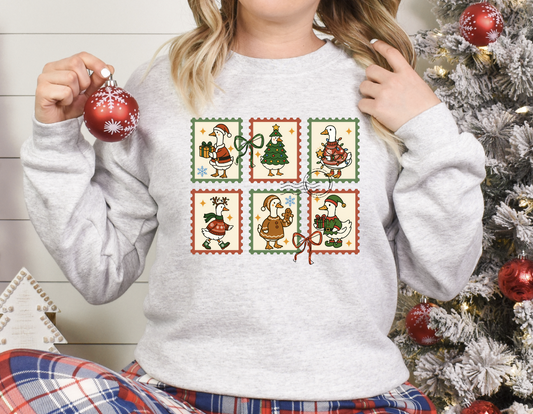 DTF transfer Christmas Goose 6 Stamps