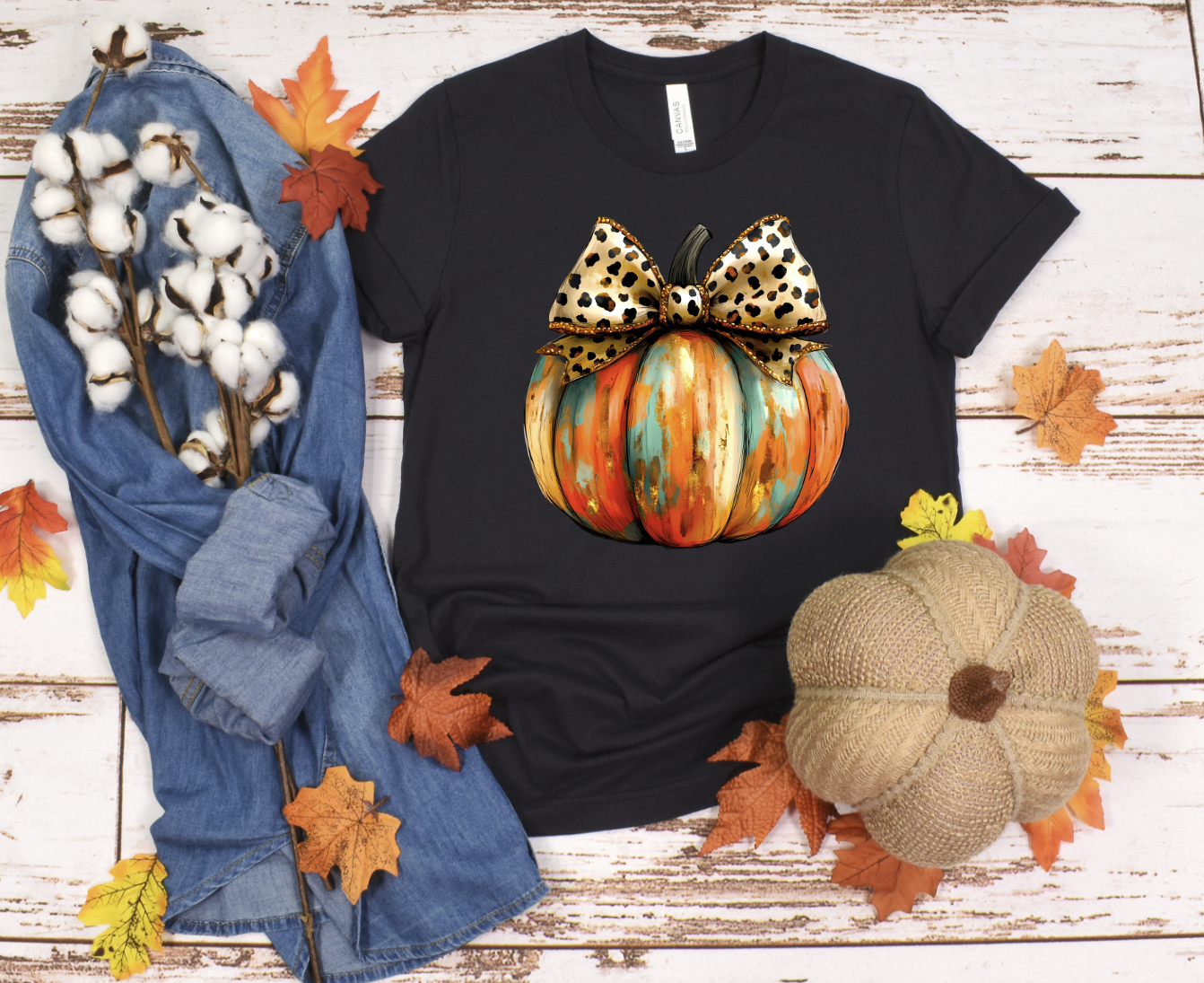 Coquette Brush Stroke Pumpkin DTF transfer