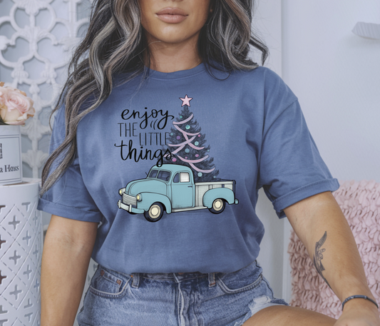 Enjoy the little Things Christmas Truck DTF transfer
