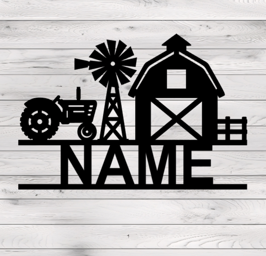Farm Tractor Metal Plasma Cut Sign