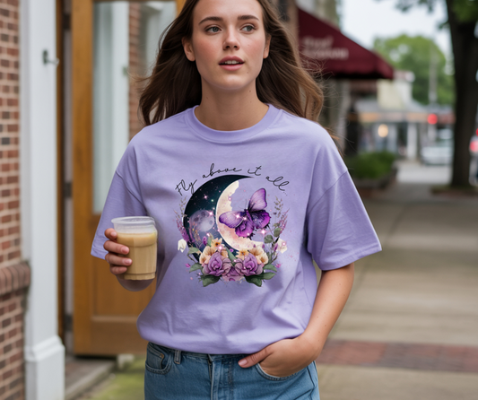 Fly above it all Floral Moon