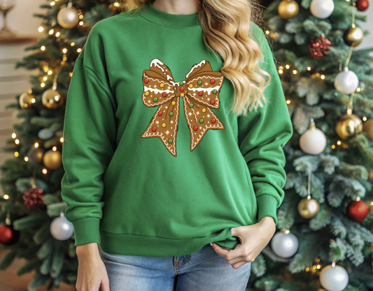 Gingerbread Coquette Christmas Bow